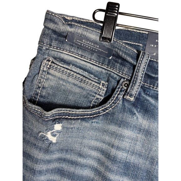 BKE Men’s 33x32 Jake Boot Stretch Mid Rise Regular Fit Distressed Jeans - Picture 3 of 8